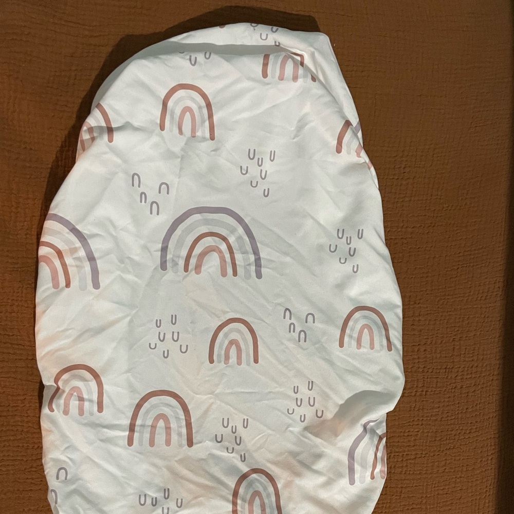 Baby bassinet sheet with rainbows!